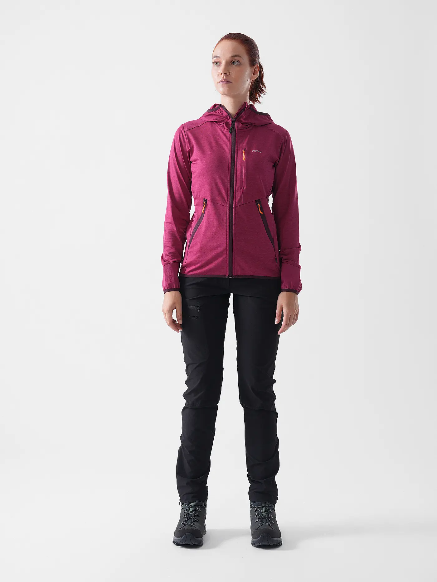 MERU | Damen Fleecejacke Silkeborg Stretch Hoodie | beere